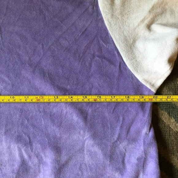 California ROC Purple Velour Robe Housecoat Sz M USA Maxi Pockets - Picture 6 of 6